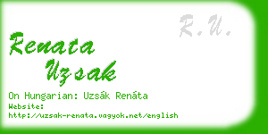 renata uzsak business card